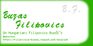 buzas filipovics business card